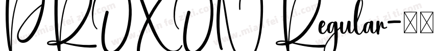 PROXON Regular字体转换
